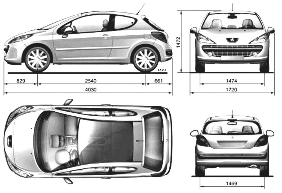 Габариты пежо. Габариты Пежо 207 2009. Peugeot 207 габариты. Габариты Пежо 207 хэтчбек. Пежо 207 2008 габариты.